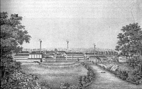 voznesenskaya-bumagopryadilnaya-i-plisovaya-manufaktura-lepeshkinyih-v-dmitrovskom-uezde-moskovskoy-guberni-gravyura-1845-g