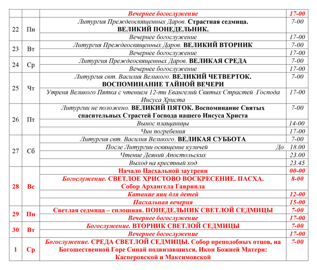 Литургия преждеосвященных схема